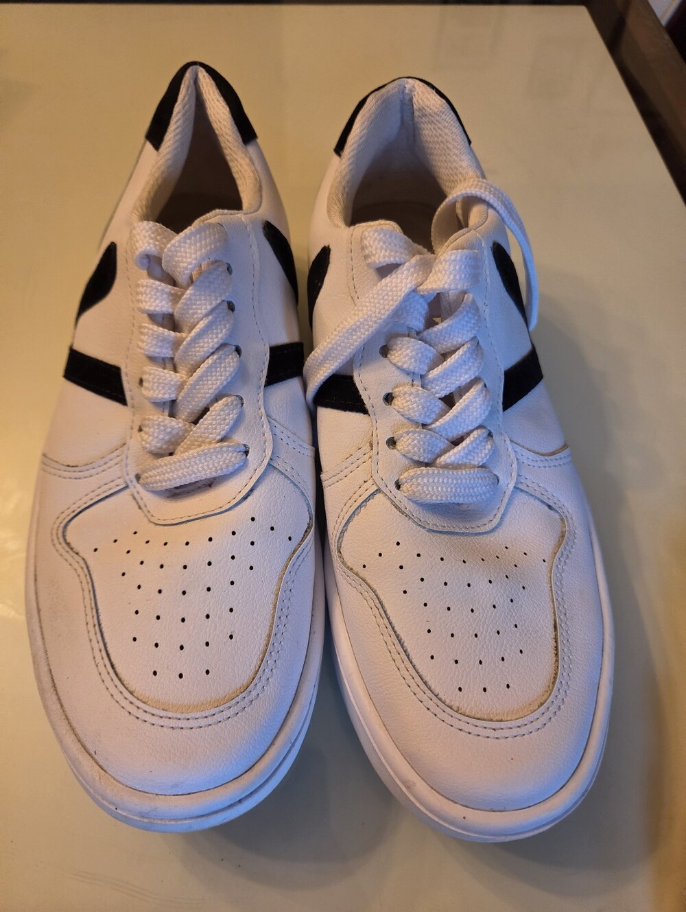 Mks White and Black Men’s Sneakers